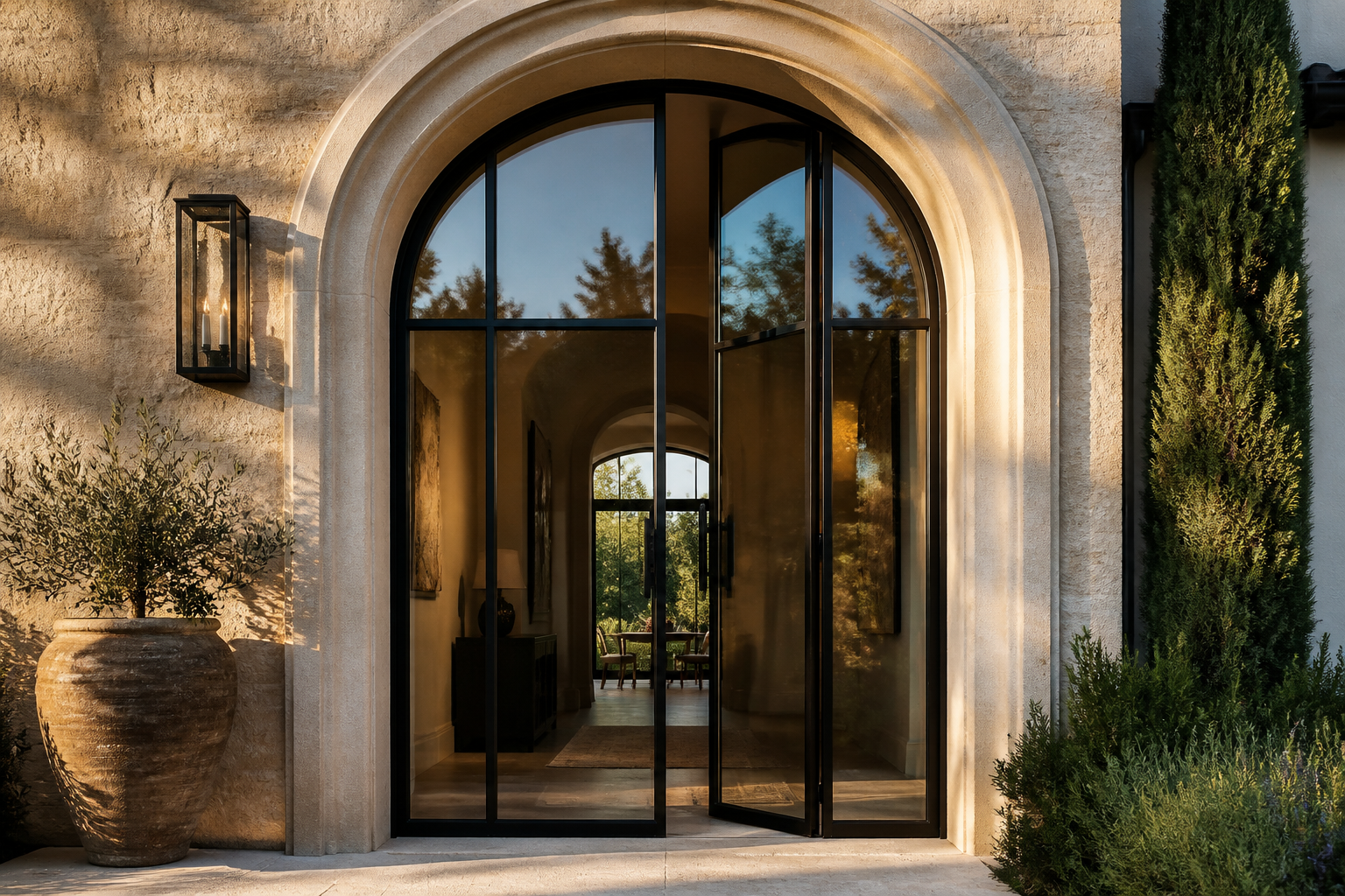 VLX 100 Arched / Custom Door in Santa Clarita, CA | Juniper Windows Santa Clarita - detail 3