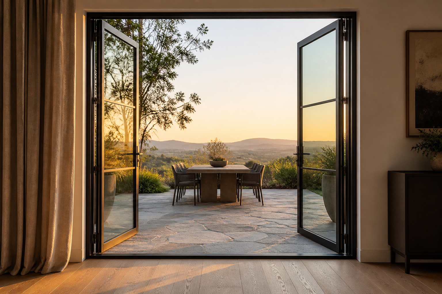 VLX 100 Double Swing / French Door in Santa Clarita, CA | Juniper Windows Santa Clarita - detail 6